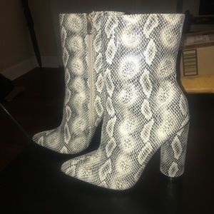 Grey Snake Boots
